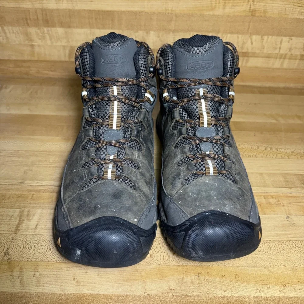 Keen Targhee III Mid Waterproof Hiking Boots Mens 10.5 Wide Brown Grey 1018596